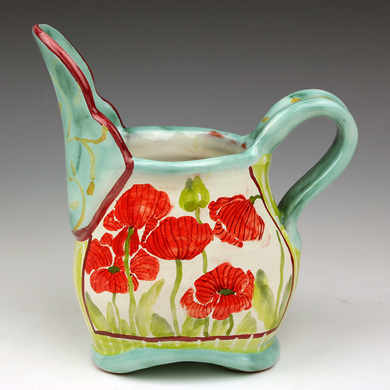 Small Poppy Pitcher by Peggy Crago