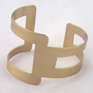 Brass Flip Cuff Bracelet by Lauren Mullaney