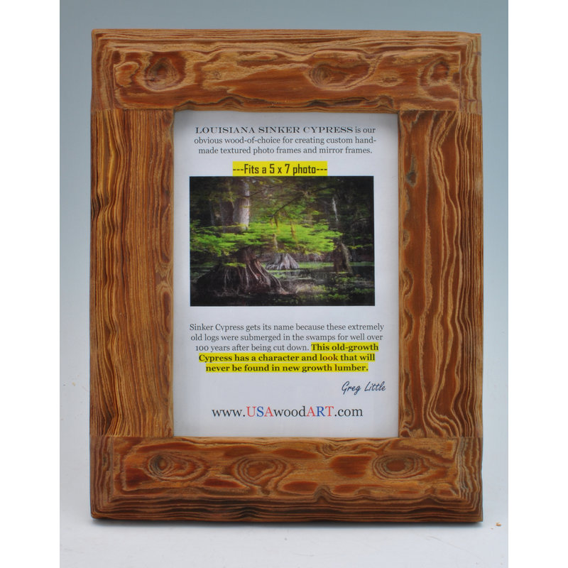 Rustic Sinker Cypress Photo Frame for 5x7 or smaller photos by Greg Little