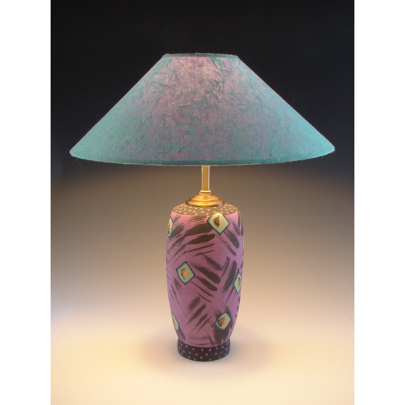 Purple Brush Strokes lamp by Barbara Mann