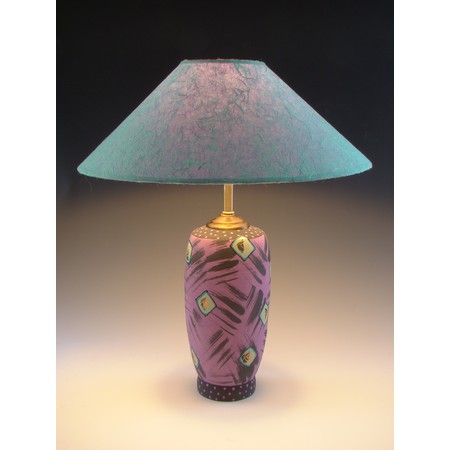 Medium purple brush strokes lamp