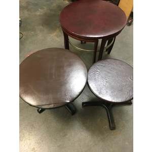  LEATHER TOP TABLES by DAVID NICHOLSON