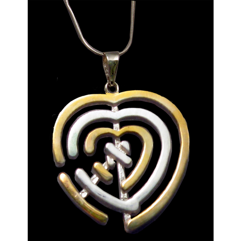 Ahava - Love is in the Heart Necklace by Deborah Potash Brodie