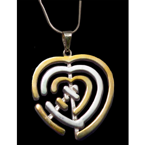 Ahava - Love is in the Heart Necklace by Deborah Potash Brodie