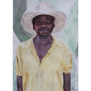 Haitian Farmer by David Schubert 