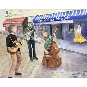 Montmartre Musicians by David Schubert 