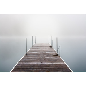 Dock in Mist by John Weller