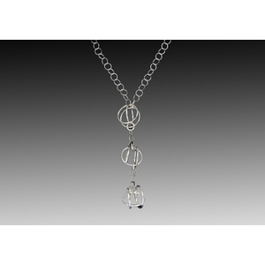 Saturn Necklace, sterling silver by Deborah Fehrenbach