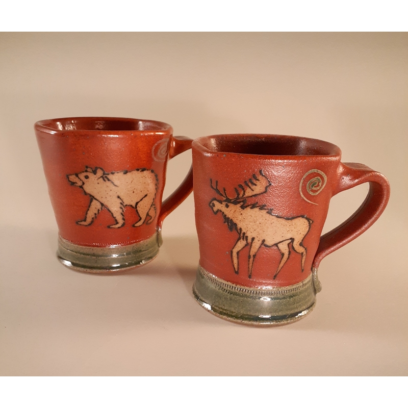SAVE ON SHIPPING! 2 Stoneware mugs by Mary Jo Schmith