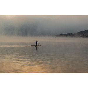 Paddler on Lake Worthersee - Velden, Austria by Howard Hammel