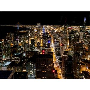 Chicago at night by Howard Hammel