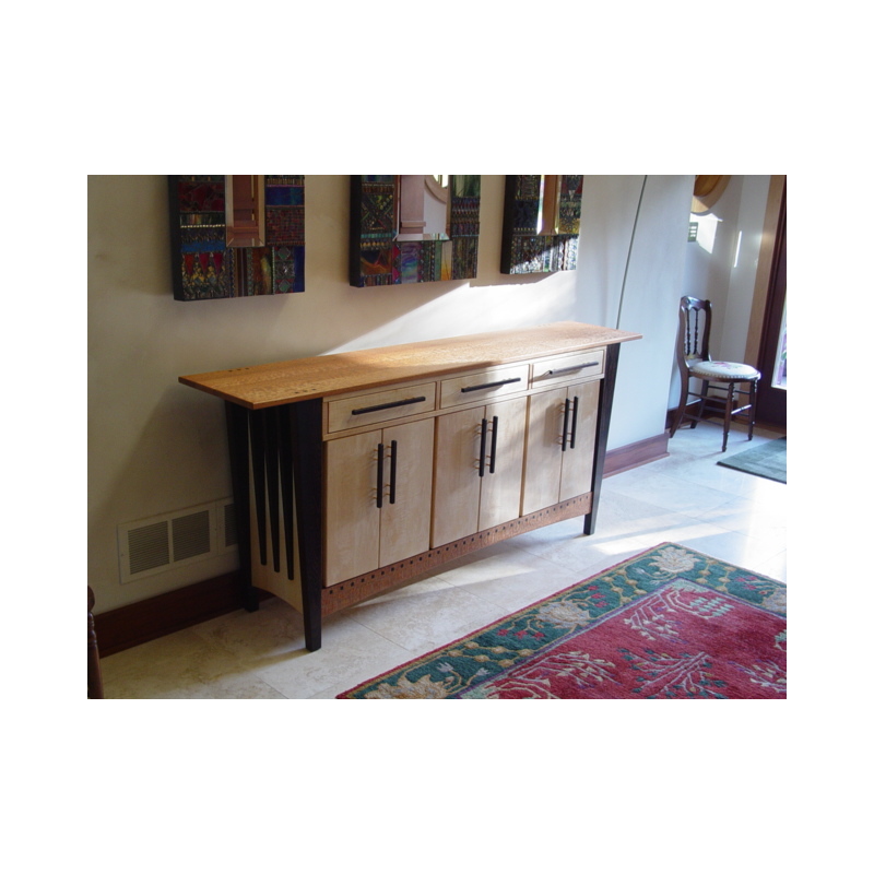 Cabinet w/ 6 doors/3 drawers/ tapered legs by Jeff Easley