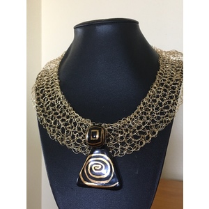 Kazuri collar by Celia Strickler