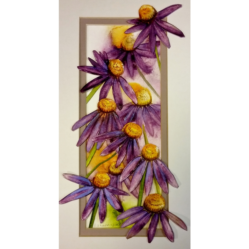 Purple Cone Flowers by Elizabeth Waddington