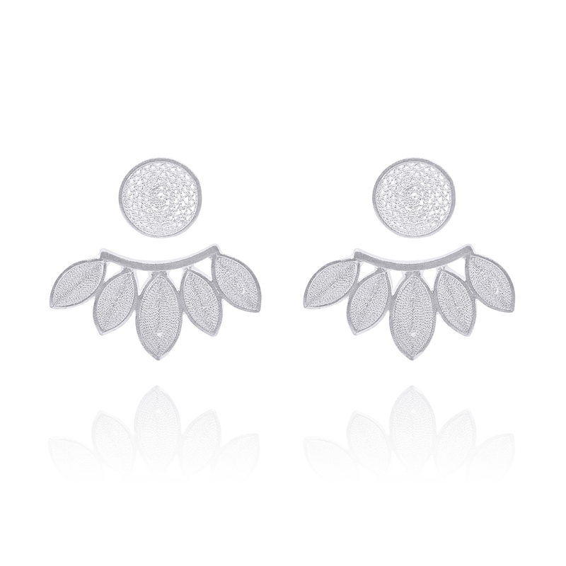 SILVIA EXTENSION EARRINGS FILIGREE SILVER  by Liliana Olmos
