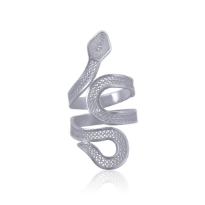 SNAKE SIGNATURE RING FILIGREE SILVER by Liliana Olmos