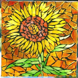  Sunflower Mosaic Kit by Francine Gourguechon