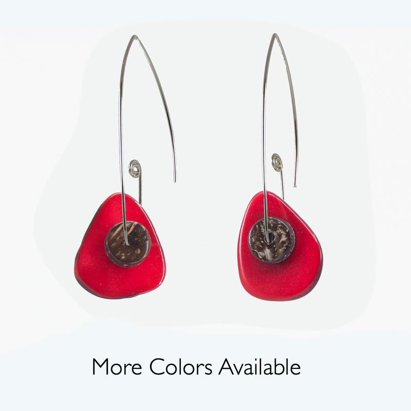 Calder Tagua Earrings by Ande Axelrod