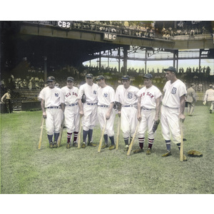 Baseball Greats at Griffith Stadium, 1937 by Susan Bock