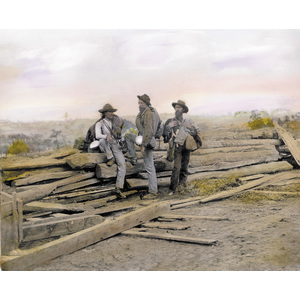Confederate Prisoners in Gettysburg, 1863 by Susan Bock