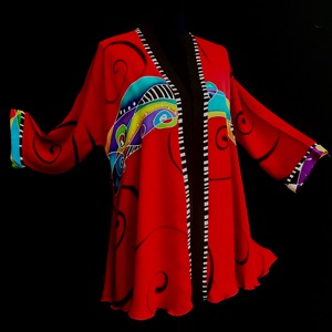 Red Drama Jacket by Traci Paden