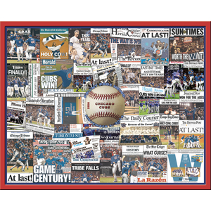 Chicago Cubs 2016 World Series Newspaper Collage-16x20" Print by David Addario