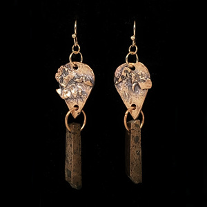 Copper Matrix Earrings by Michael Opipari