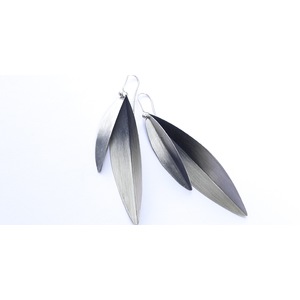 Double feather earrings by Laurette  ONeil