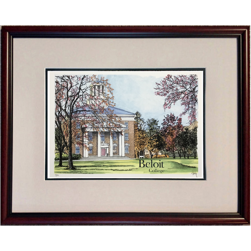Beloit College LIMITED EDITION Pen and Ink and Watercolor Art Print by John Stoeckley by John Stoeckley