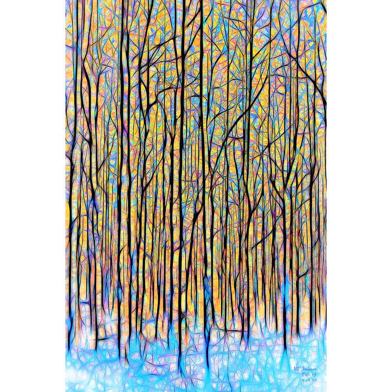 The Snow Among the Trees 20 x 30 by Matt Jackson