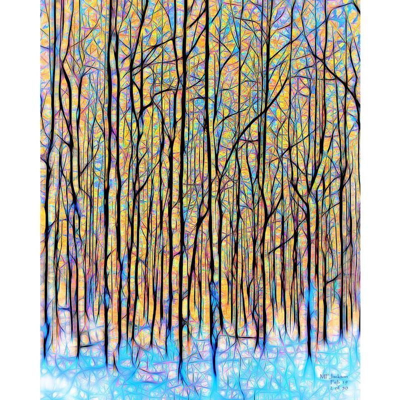 The Snow Among the Trees 16 x 20 by Matt Jackson