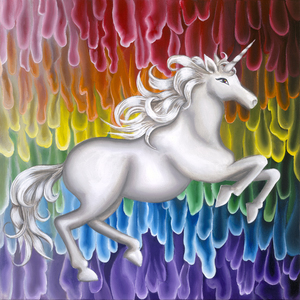 Rainbow Unicorn by Peter Thaddeus