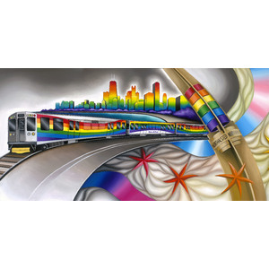 Windy City Pride- giclee print on stretched canvas by Peter Thaddeus