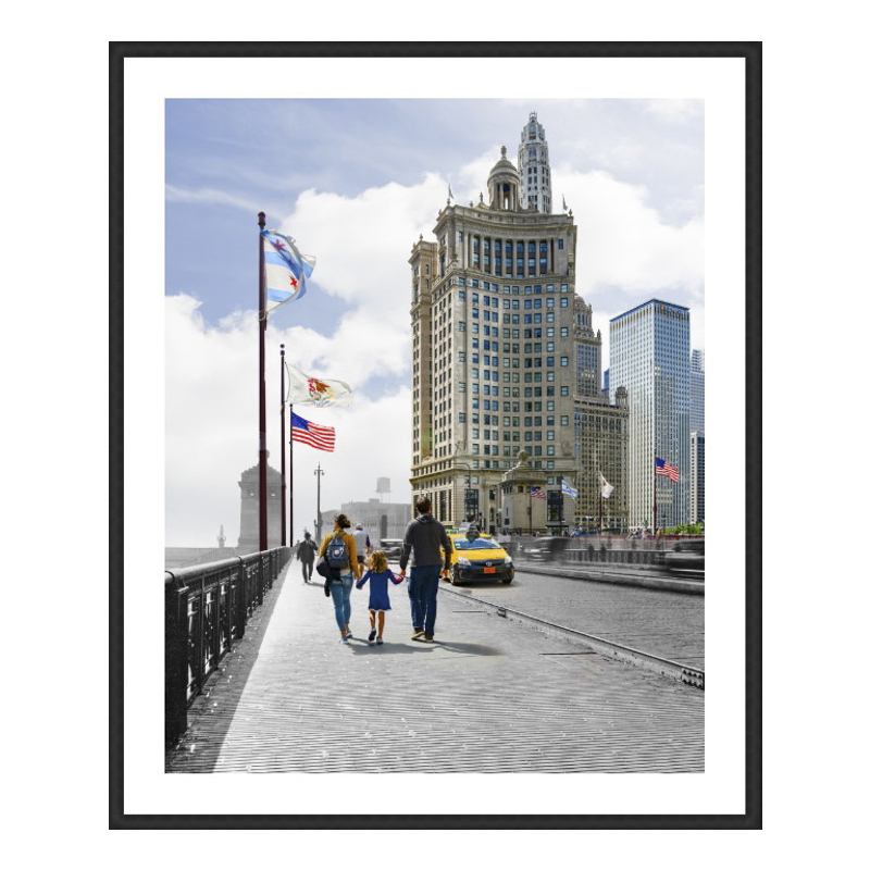 Michigan Avenue Bridge - Framed by Mark Hersch