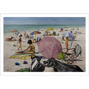 Bovine Beach  (Mixed media) by Michael Donner Dlugolecki