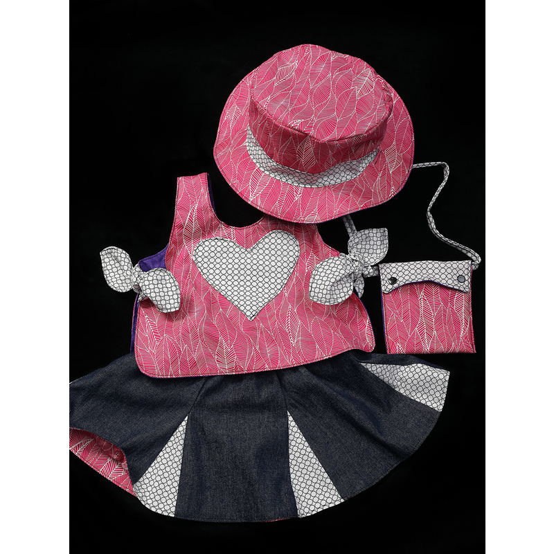 Reversible Top Skirt Fishing hat and small purse by Candi Koonce