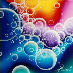 Rainbow Bubbles- Small by Peter Thaddeus