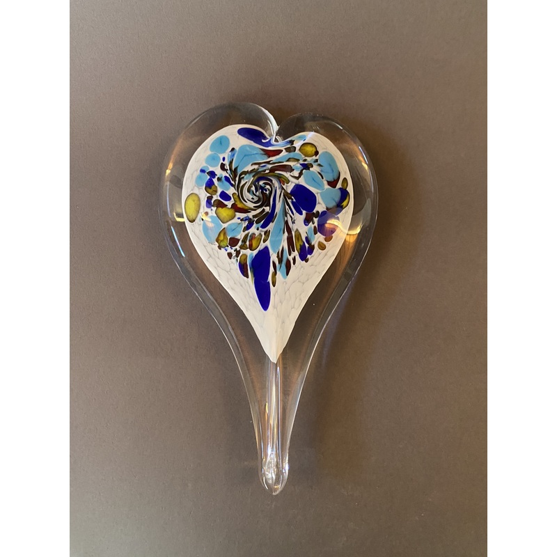 Speckled Heart Paperweight by James Wilbat