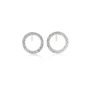 Fine Silver Circle Earrings by Diana Widman