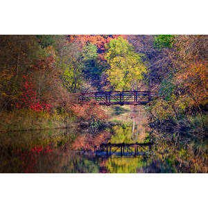 Fall Bridge - Little Canada, MN by Jay Rasmussen