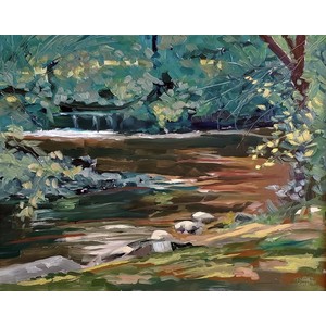 As the River Flows  14x11  SOLD by Tom Smith