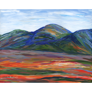 Orange Fields along the Garden Route 2.  11" x 14" giclee, limited edition by Linda Sacketti