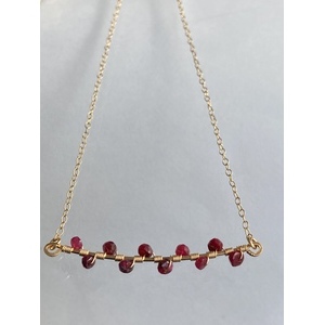 Ruby Leila Necklace  by Candace Marsella