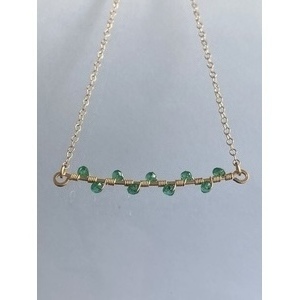 Emerald Leila Necklace by Candace Marsella