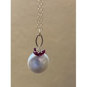 Pearl Ruby Necklace by Candace Marsella