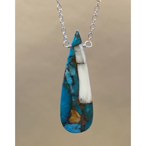 Turquoise Oyster Shell Necklace  by Candace Marsella