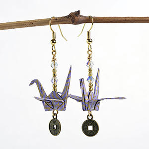 Gold Dangle Earrings by Vicki Bolen