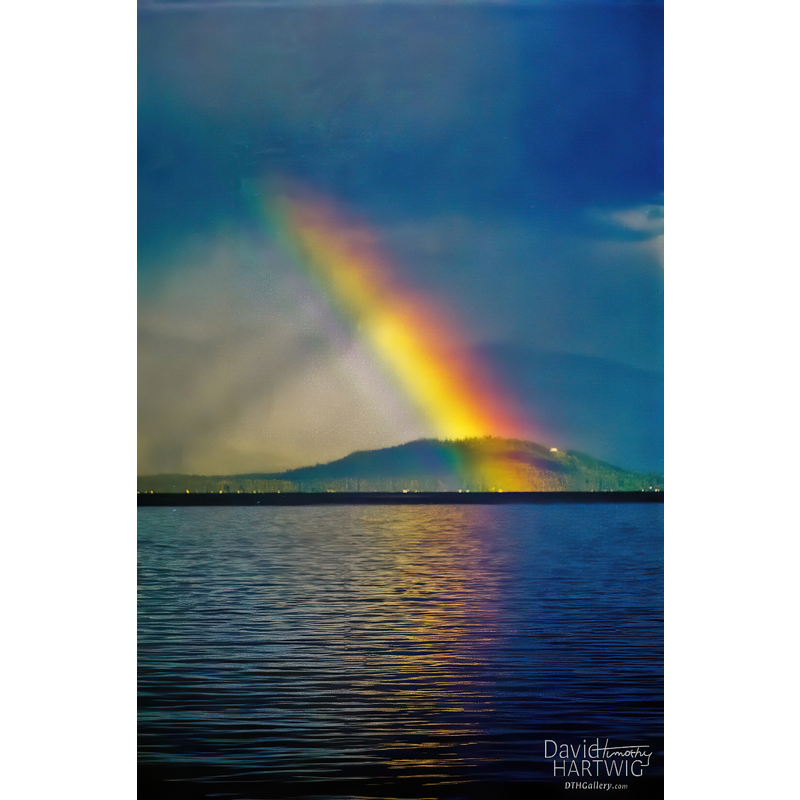 Rainbow on a Lake by David Timothy Hartwig