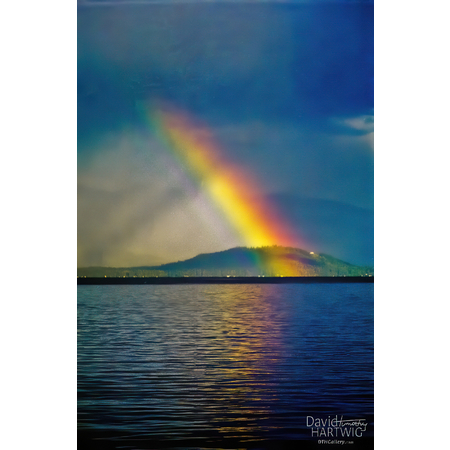 Medium rainbow on a lake  denoise denoise denoise denoise sharpen sharpen