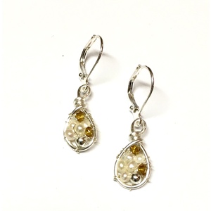 Earrings Silver Lever Back With Dangling Teardrop by Laura Nigro